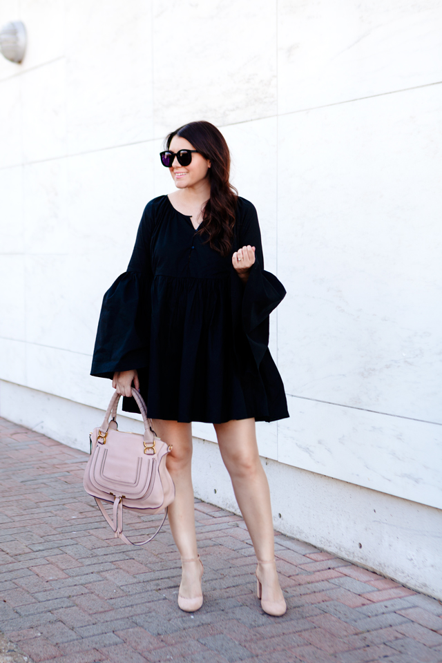 MLM Label Bell Sleeve Black Dress on Kendi Everyday